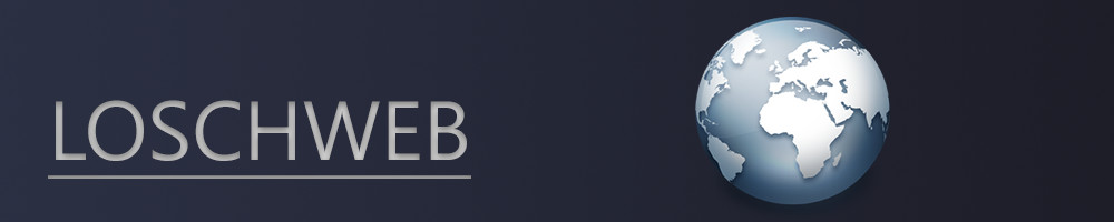Weseiten Header mit der Aufschrift LOSCHWEB mit einem Globus daneben.
